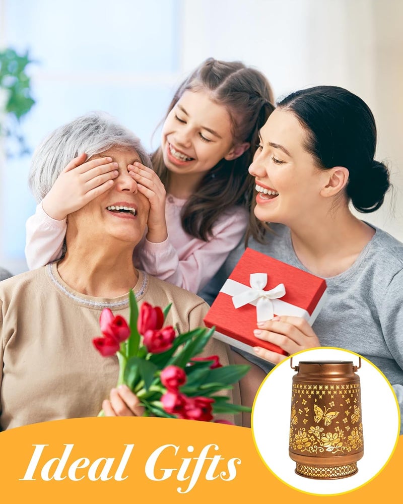 Fussion Butterfly Gifts for Women Butterfly Solar Lantern Mothers Day Gifts Birthday Gifts for Women Mom Grandma Sister Friend Garden Decor Metal Solar Lights Outside Decorative for Yard Patio Pathway Porch - Image 3
